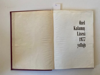 Özel Kalamış Lisesi 1977 Yıllığı(Ciltli)