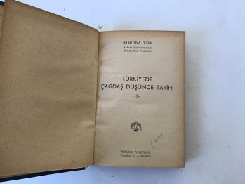 Türkiyede Çağdaş Düşünce Tarihi –H.Ziya Ülken/Selçuk,1966,439 s. (Ciltli)