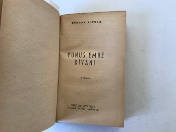 Yunus emre Divanı –Burhan Toprak/İnkılap,1958,238 s. (Ciltli)