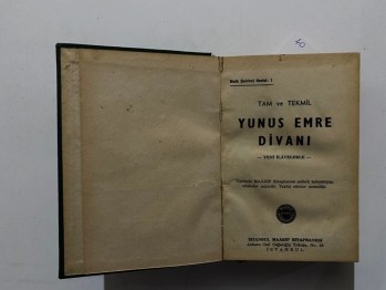 Tam ve Tekmil Yunus Emre Divanı /Maarif, 368 s.(Ciltli)