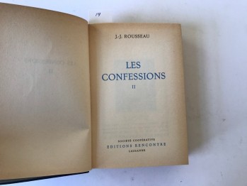 Les Confessions II – J.J. Rousseau (Ciltli), 1960, 444 s.