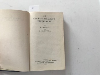 An English Reader’s Dictionary-A.S. Hornby (Ciltli)