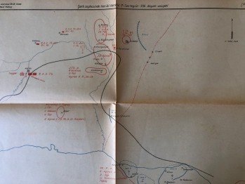 Şark Cephesinde Heriki Tarafın 7-Son Teşrin-336 Akşam Vaziyeti/Kroki-14-  100 Sayılı Askeri Mecmuanın Tarih Kısmı