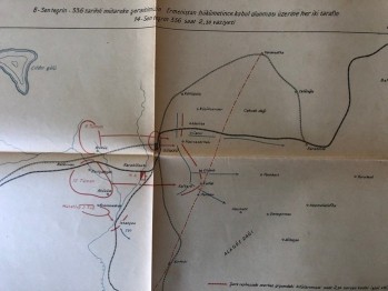 8-Son Teşrin-336 Tarihli Mütareke Şeraitimizin Ermenistan Hükümetince Kabul Olunması Üzerine Her İki Taraf’ın 14-Son Teşrin 336 Saat 2,30 Vaziyeti/Kroki-15-  100 Sayılı Askeri Mecmuanın Tarih Kısmı