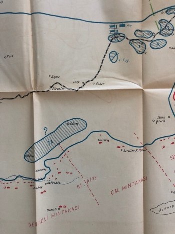 Taarruza Ön Alan Günlerde İki Tarafın Durumu/ Kroki-1, İstanbul,Askeri Matbaası 1936- 100 Sayılı Askeri Mecmuanın Tarih Kısmı