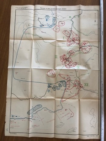 Taarruza Ön Alan Günlerde İki Tarafın Durumu/ Kroki-1, İstanbul,Askeri Matbaası 1936- 100 Sayılı Askeri Mecmuanın Tarih Kısmı