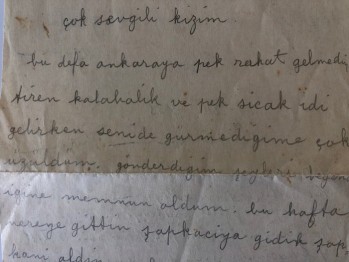 İstanbul Amerikan Koleji Erkek Kısmı Robert Akademi Gündüzlü Çıkış Kartı ve El Yazısı 1935 Tarihli Mektup