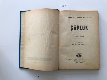 Çöplük-Carolina Maria De Jesus(cilti)