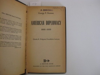American Diplomacy-George F.Kennan/Mentor,1959,127 s. (Ciltli)