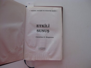 Etkili Sunuş –Christine E. Bingaman(Ciltli)