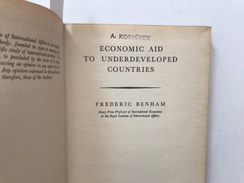Economıc Aıd To Underdeveloped Countrıes-Frederıc Benham, Oxford Unıversıy, 1961, 121 s. ( Ciltli)