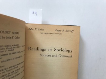 Readings in Sociology Sources and Comment-John F. Cuber, Peggy B. Harroff, Appleton, 1962, 337 s. ( Ciltli)