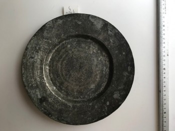 Osmanlı Dönemi Bakır Tabak/24,5x6 (Mühürlü)