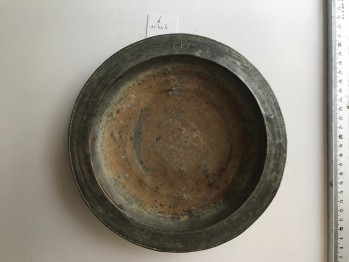 Osmanlı Dönemi Bakır Tabak/21,5x5(Ermeni Mühürlü)