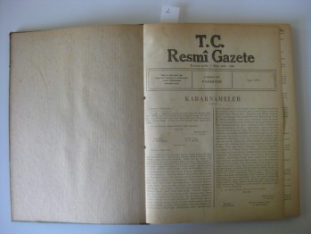 Resmi Gazete- Sayı:9771, 2 Aralık 1957, (ciltli)