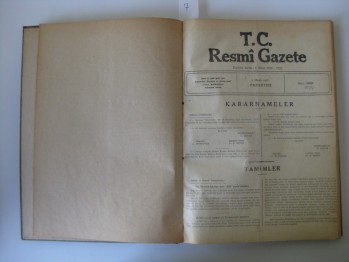Resmi Gazete- Sayı:9574,  1 Nisan 1957, (ciltli)