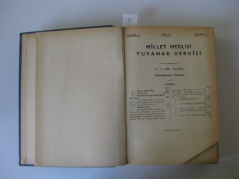 Millet Meclisi Tutanak Dergisi-14 Şubat 1963 (Cilt 12), (Ciltli)