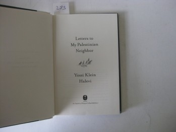 Letters To My Palestinian Neighbor-Yossi Klein Halavi (Ciltli)