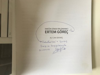 Emeğin İzinde Bir Sinemacı – Ertem Göreç – Ali Can Sekmeç (Ciltli, Ertem Göreç’ten İmzalı) / Aksav, 2010, 192 s.