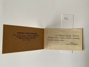 Nebahat Tarık Girişken Fen-Lisan Kursu Takvimi-1 Ocak 1978