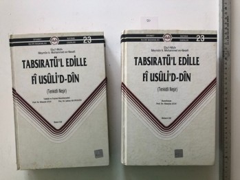 Tabsıratü’l Edille Fi Usuli-d-din – Prof.Dr. Hüseyin Atay , Diyanet İşleri Başkanlığı (Cilt 1-2)