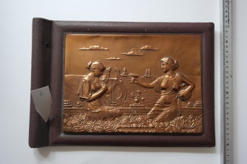Bakır Kabartma Kapaklı Belgeleme Dosyası / 24-35 cm