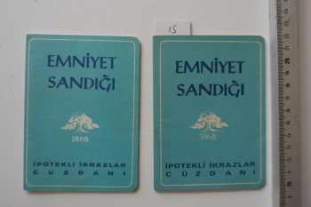 Emniyet Sandığı İpotekli İkrazlar Cüzdanı 2 Adet