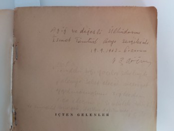 İçten Gelenler – Dr. Ziya Gögem , YAZARINDAN  İMZALI  İTHAFLI , Ege Matbaası , 1963 , 184 s.