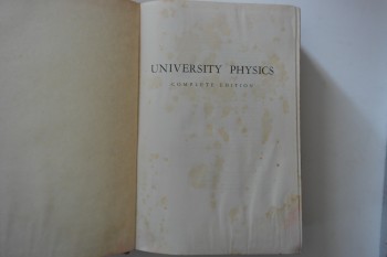 University Physics – Francis Weston Sears (Ciltli), Addison-Wesley, 1955, 1031 s.