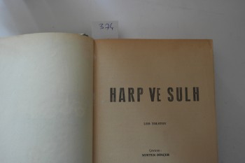 Harp ve sulh – Leo Tolstoy (Ciltli)