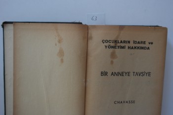 Bir Anneye Tavsiye –Chavasse (Ciltli)	Kapak yırtılmıştır.