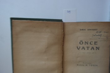 Önce Vatan – Eric Knight , 357 s. (Ciltli)