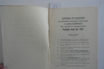 Evrensel Kilise Takvimine Eklemeler ve Varyasyonlar 1927, Constantinepoli, 21 s.