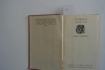 Pamela Volume 2 – Samuel Richardson (Ciltli), Ernesr RHYS, 473 s.