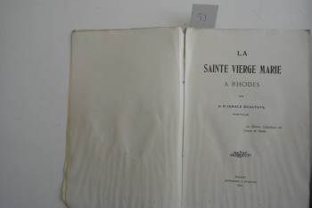 Kutsal Bakire Meryem – P. Ignace Beaufays, Malines, 1911, 102 s.