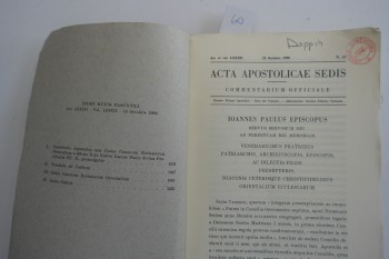 Papalık Makamı Dergi Vol: 532 No: 11 Yıl: 1990