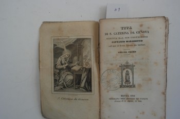 Cenevre’dedn S Caterina’nın Hayatı – Latteneo Marabotto Vol 1, Monza, 1852, 168 s.