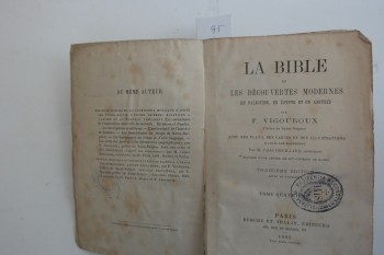 İncil ve Modern Keşifler Cilt 4 – F. Vigoroux, Berche Et Tralin, 1882, 572 s.