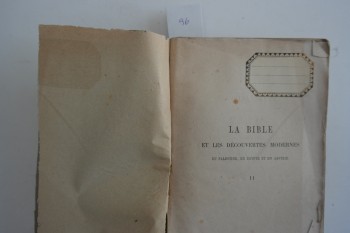 Kutsal Kitap ve Modern Keşifler Bölüm 2 – F. Vigouroux, Berche Et Tralin, 1882, 552 s.
