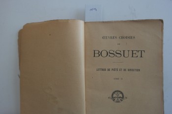 Bossuet’dan Seçilmiş İşler, Tome 2, Paris, 1991