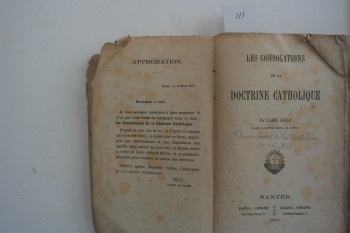 Katolik Doktrin’den Teselliler – L’abbe Lohan, Nantes, 1871, 395 s.
