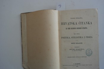 Hırvatça Okuma Kitabı Bölüm 1 – Duro Zagoda (Ciltli), U Zagrebu, 1904, 431 s.