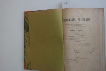 Pastoral Teoloji – Iosepho Alberti (Ciltli), Roma, 1901, 123 s.
