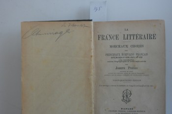 Fransız Edebiyatından Seçilmiş Parçalar – Joseph Poerio (Ciltli), Charles, 1908, 512 s.