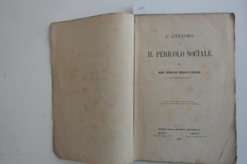 Sosyal Tehlike Ateizm, Uffizio Bella Rivista Universale, 1867, 148 s.