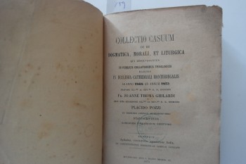 Özet Vaka, Dogmatik, Ahlaki ve Litürjik, Monteregali, 1875, 649 s.