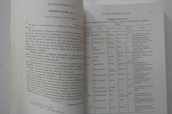 Osmanlı Ermenileri ile ilgili İngiliz Belgeleri 3. Volume – Bilal N. Şimşir, TTK, 1989, 684 s.
