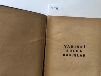 Yarınki Sulha Bakışlar- -Leopold Boissier(Ciltli)
