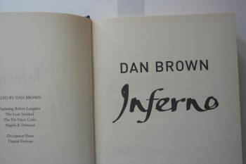 İnferno- Dan Brown /Bantam,2013,461 s. (Ciltli)