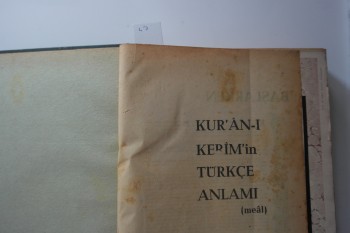 Kuranı Kerimin Türkçe Anlamı Meali –Hamit Kurtuluş /494 s. (Ciltli)